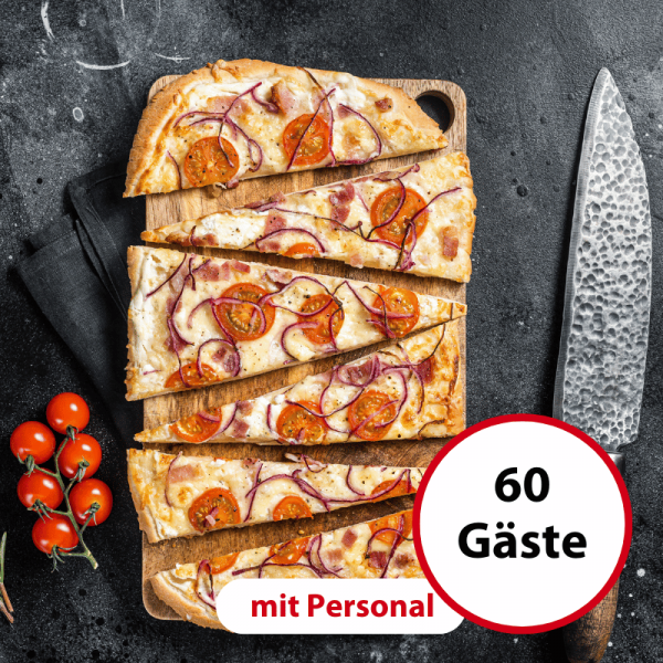 Flammkuchen Catering, 60 Personen - mit Personal