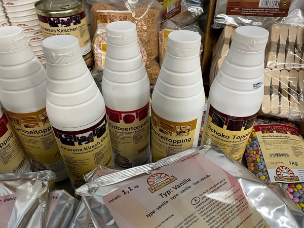 Zutaten für Softeis, schokolade - 100 Portionen