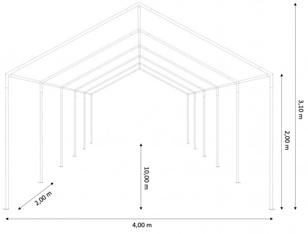 Partyzelt 4x10m