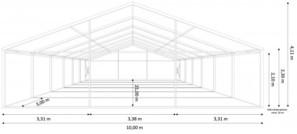 Festzelt 10x21m - mit Boden