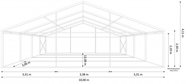 Festzelt 10x12m - mit Boden