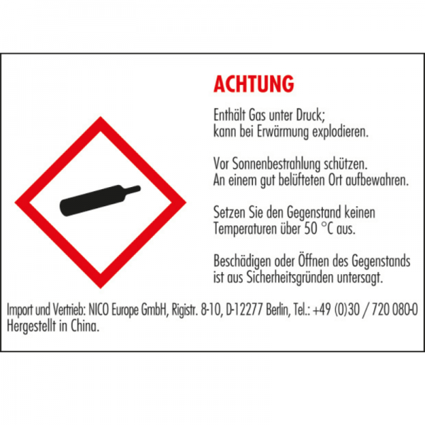 Konfettikanone 30cm - silber metallic