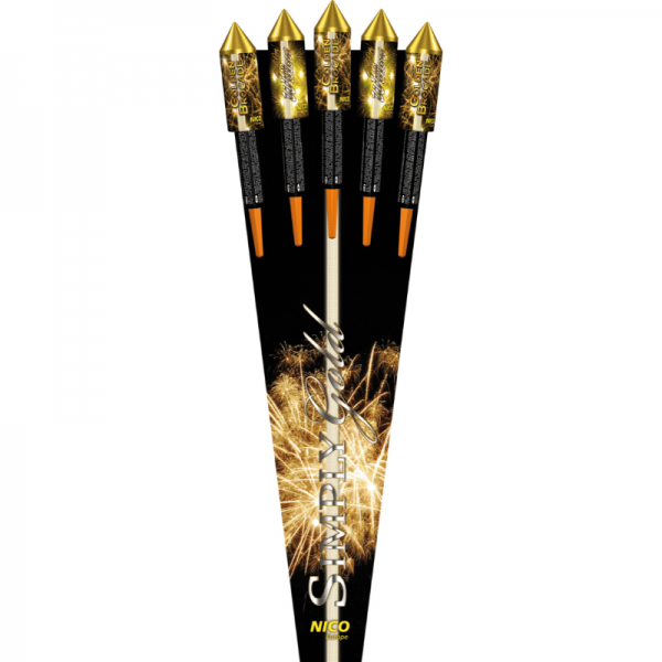 Raketenfeuerwerk Simply Gold