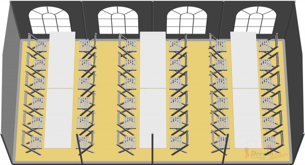 Partyzelt 4x8m - mit Boden