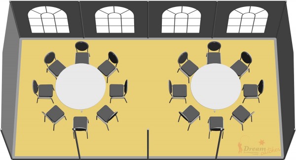 Partyzelt 4x8m - mit Boden