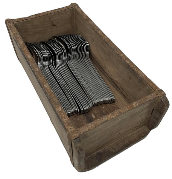 Besteckkiste Ziegelform - Vintage