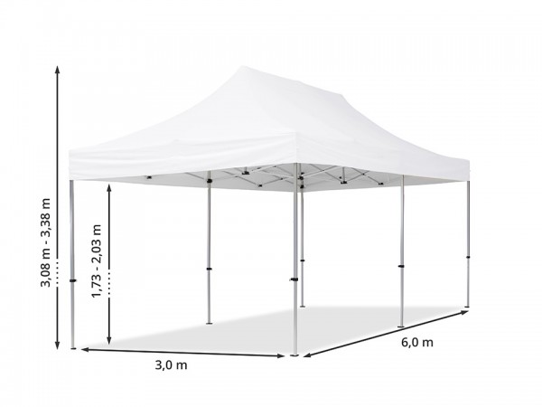 Faltpavillon 3x6m, weiß