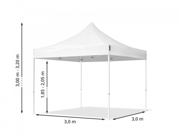 Faltpavillon 3x3m, weiß