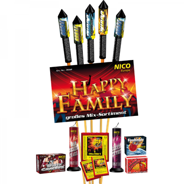 Raketenfeuerwerk Happy Family