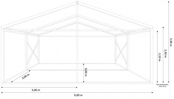 Festzelt 6x6m - mit Boden