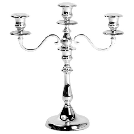 Silberleuchter 3-armig, Höhe 23cm